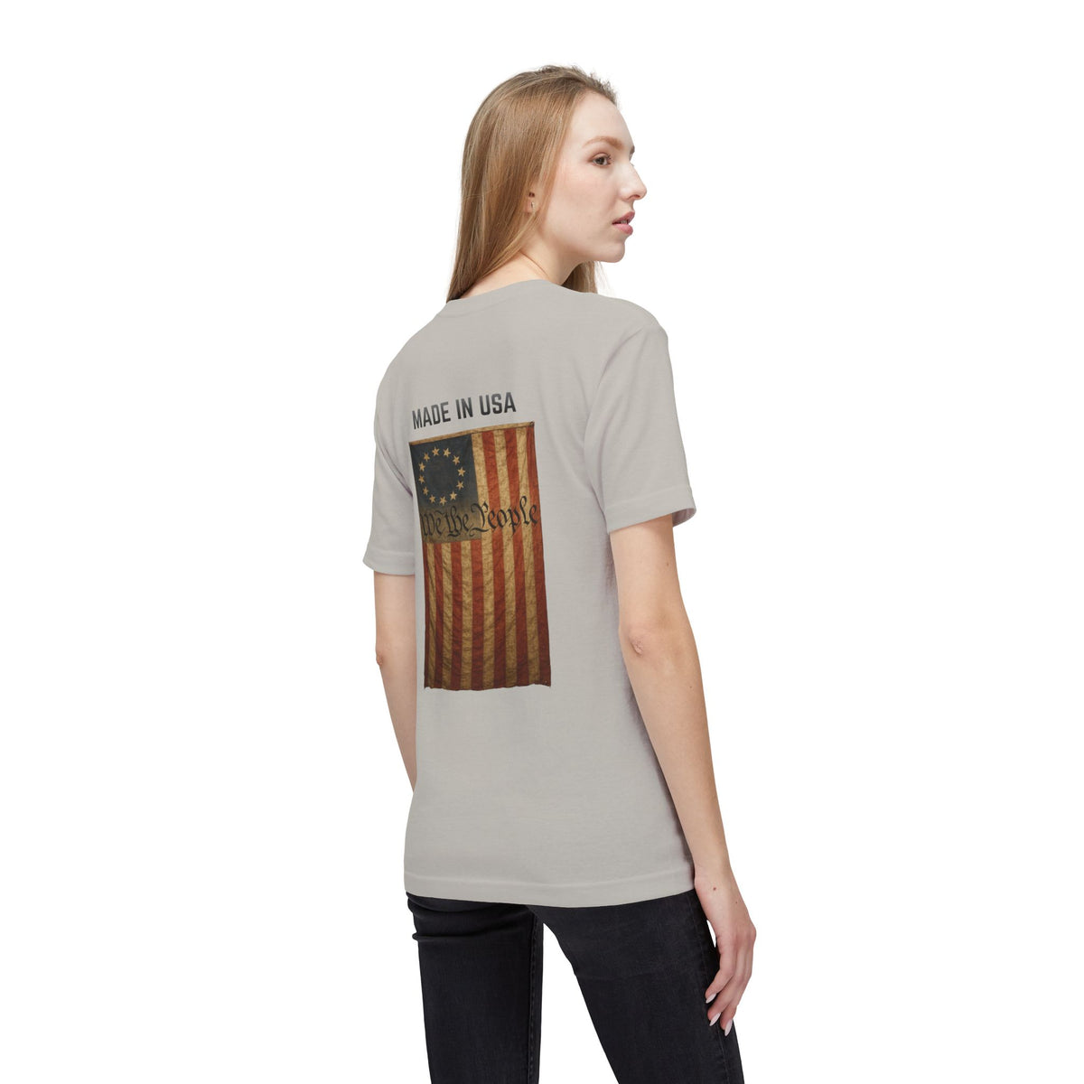 LSP US CO Made in USA Vintage Betsy Ross Flag T-Shirt — "We the People" Patriotic Tee