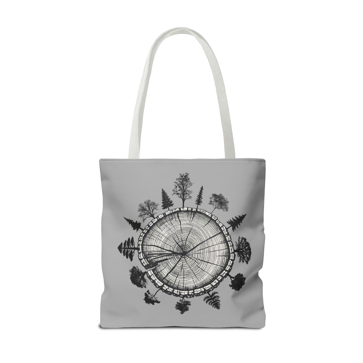 LSP US CO Plant Local Plant Native Tote Bag - Tree-Ring Graphic Eco Shopper