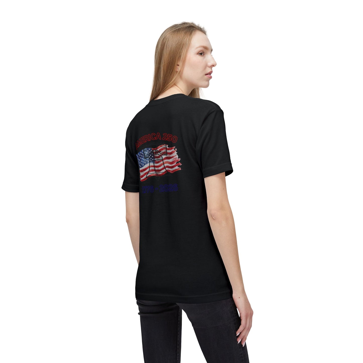 America 250 Liberty Bell T-Shirt — 1776–2026 Anniversary Bayside Made in USA