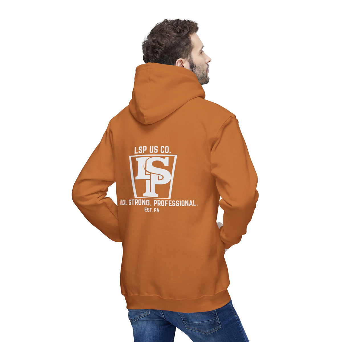 Local Strong Professional Hoodie — 'Local. Strong. Professional. EST. PA' Logo Hooded Sweatshirt