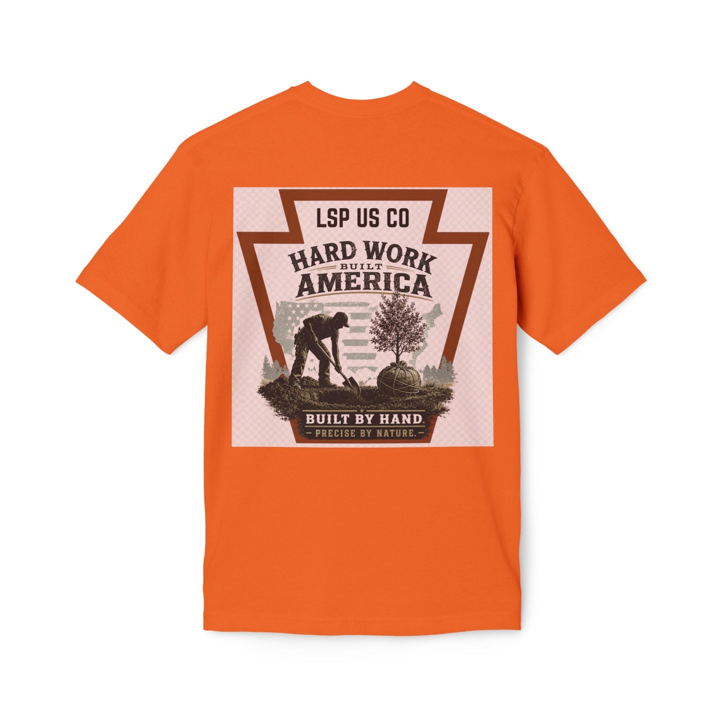 Hard Work America T-Shirt — Built by Hand Patriotic Workwear - Made in USA