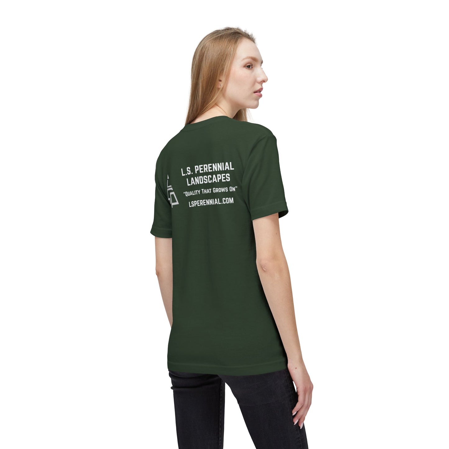 L.S. Perennial Landscapes Logo T-Shirt — Crewneck Work Tee (Made in USA)