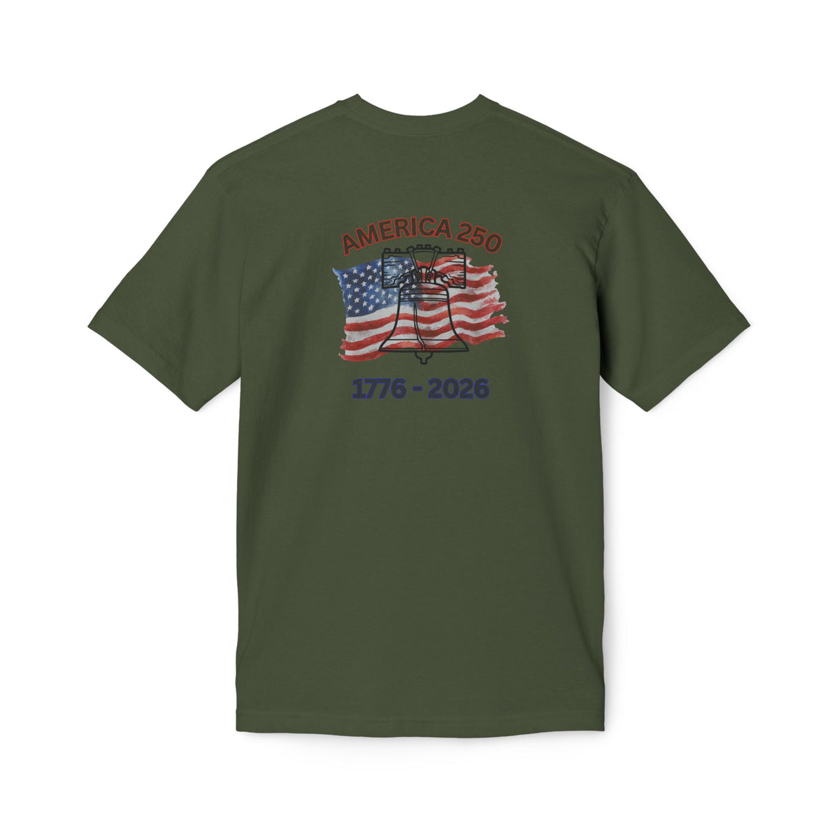 America 250 Liberty Bell T-Shirt — 1776–2026 Anniversary Bayside Made in USA