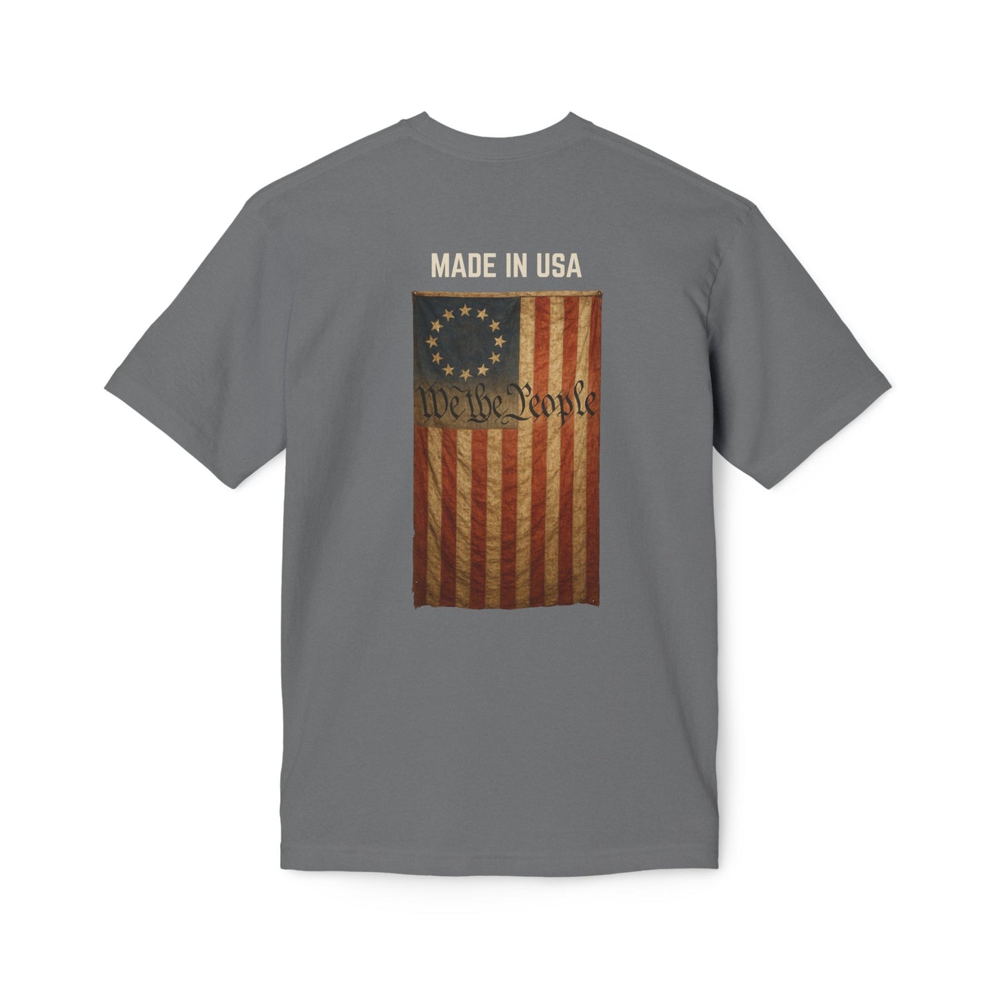 LSP US CO Made in USA T-Shirt — Vintage Betsy Ross Flag "We the People" Patriotic Tee