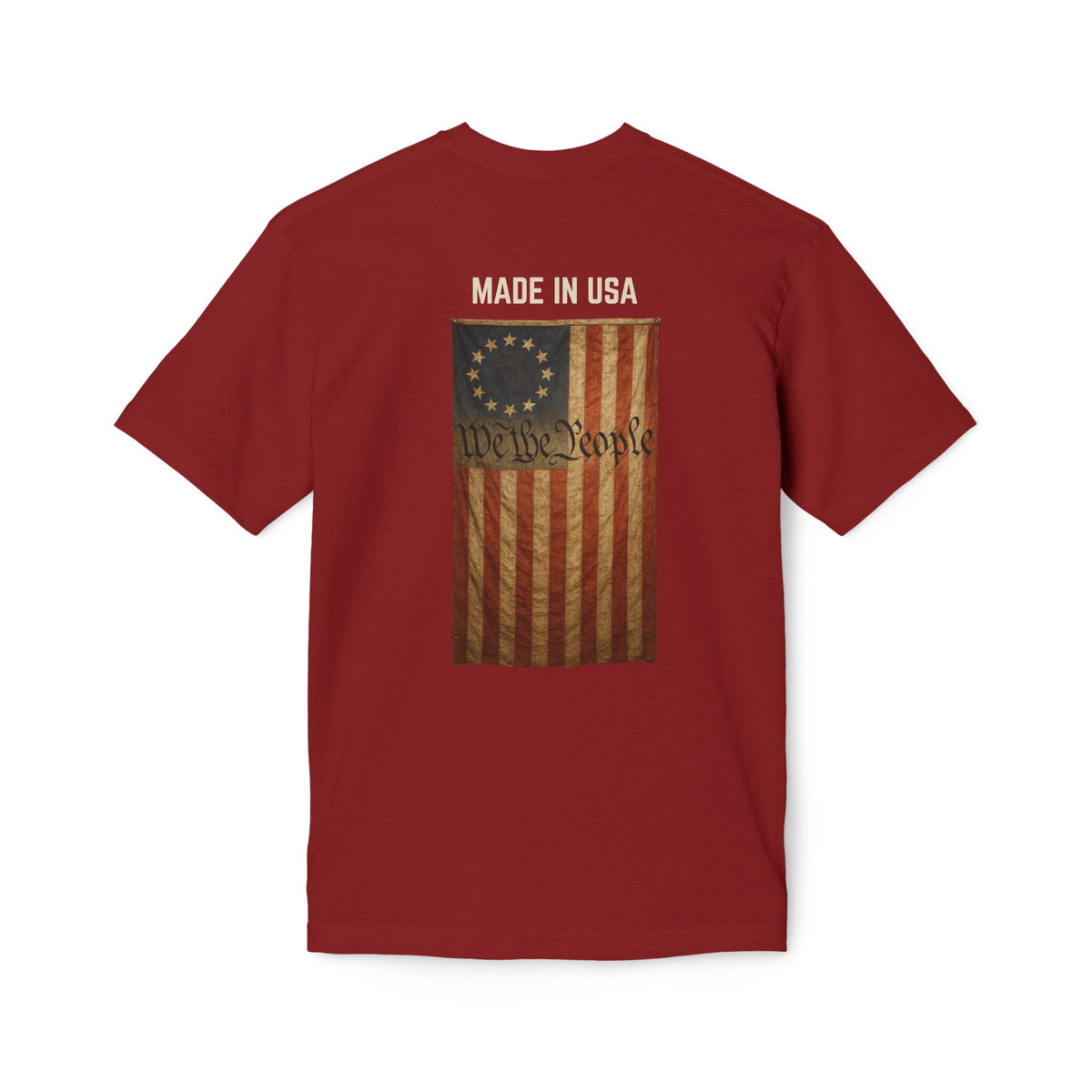 LSP US CO Made in USA T-Shirt — Vintage Betsy Ross Flag "We the People" Patriotic Tee