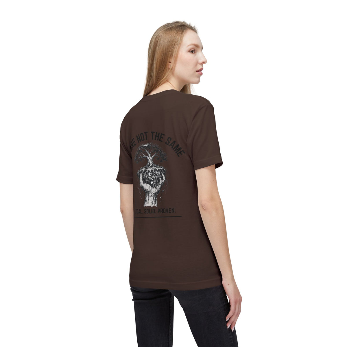 LSP US CO. — Built By Hard Work / We Are Not The Same Graphic — Bayside 5040 Midweight Tee - MADE IN USA