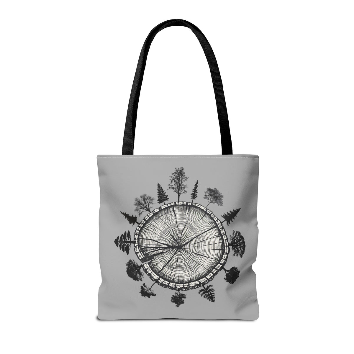 LSP US CO Plant Local Plant Native Tote Bag - Tree-Ring Graphic Eco Shopper