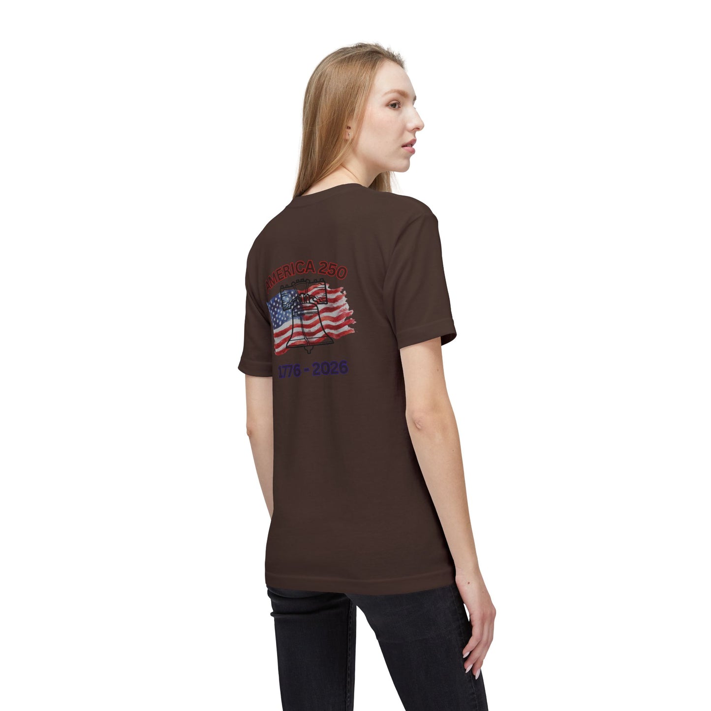America 250 Liberty Bell T-Shirt — 1776–2026 Anniversary Bayside Made in USA