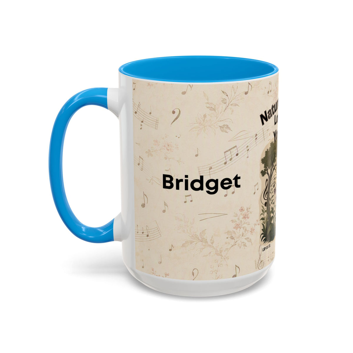 Bridget - Nature’s Music Floral Note Mug — Natures Music, Look and You Will Hear 15oz