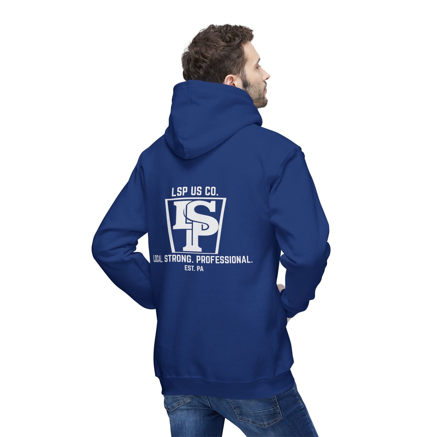Local Strong Professional Hoodie — 'Local. Strong. Professional. EST. PA' Logo Hooded Sweatshirt