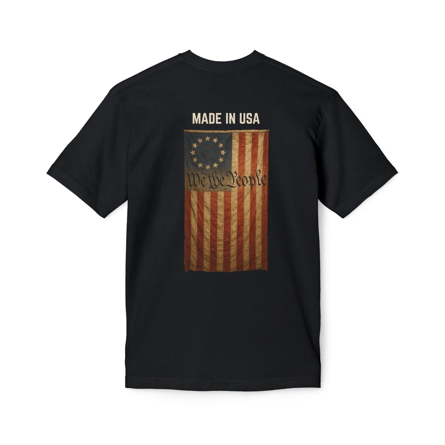 LSP US CO Made in USA T-Shirt — Vintage Betsy Ross Flag "We the People" Patriotic Tee
