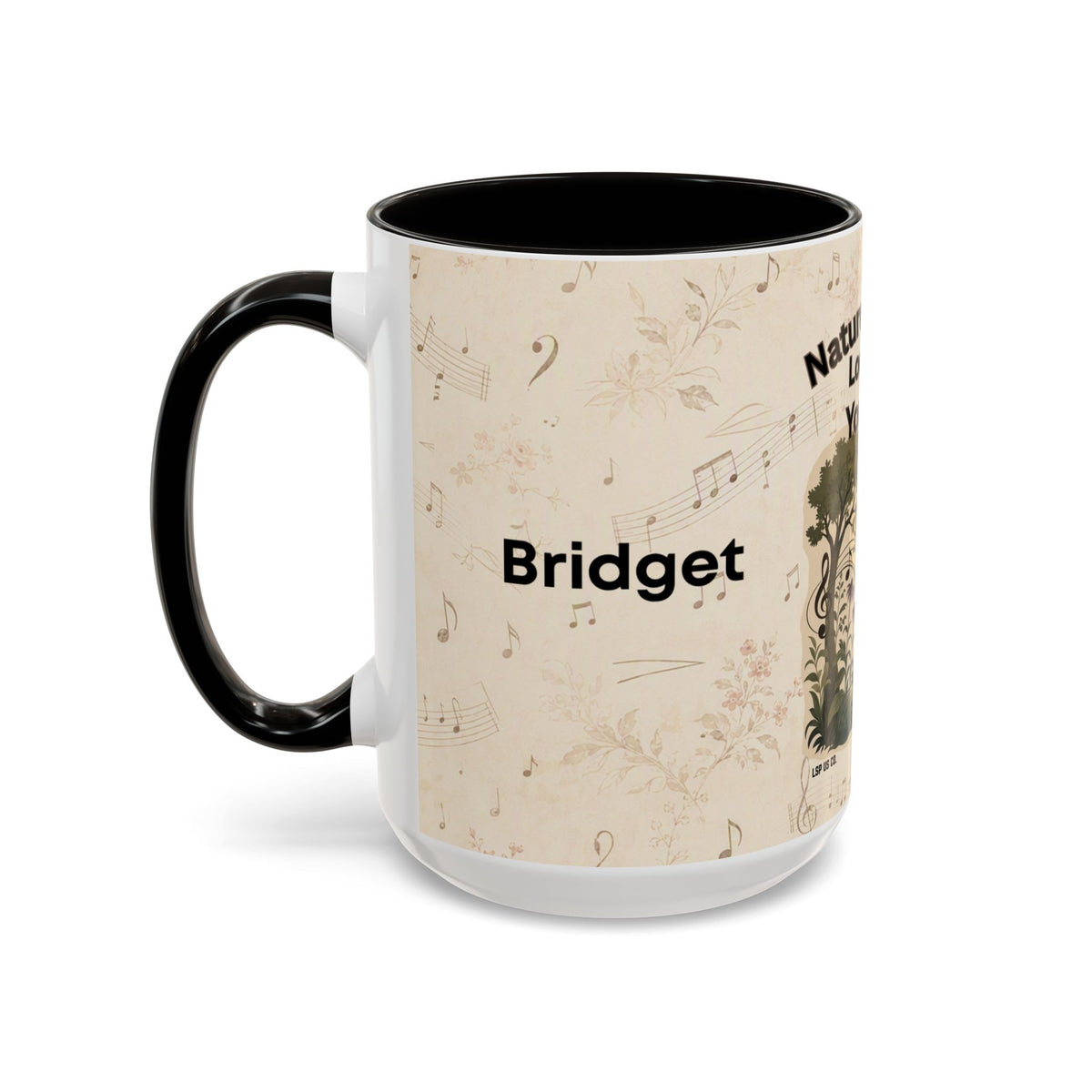 Bridget - Nature’s Music Floral Note Mug — Natures Music, Look and You Will Hear 15oz