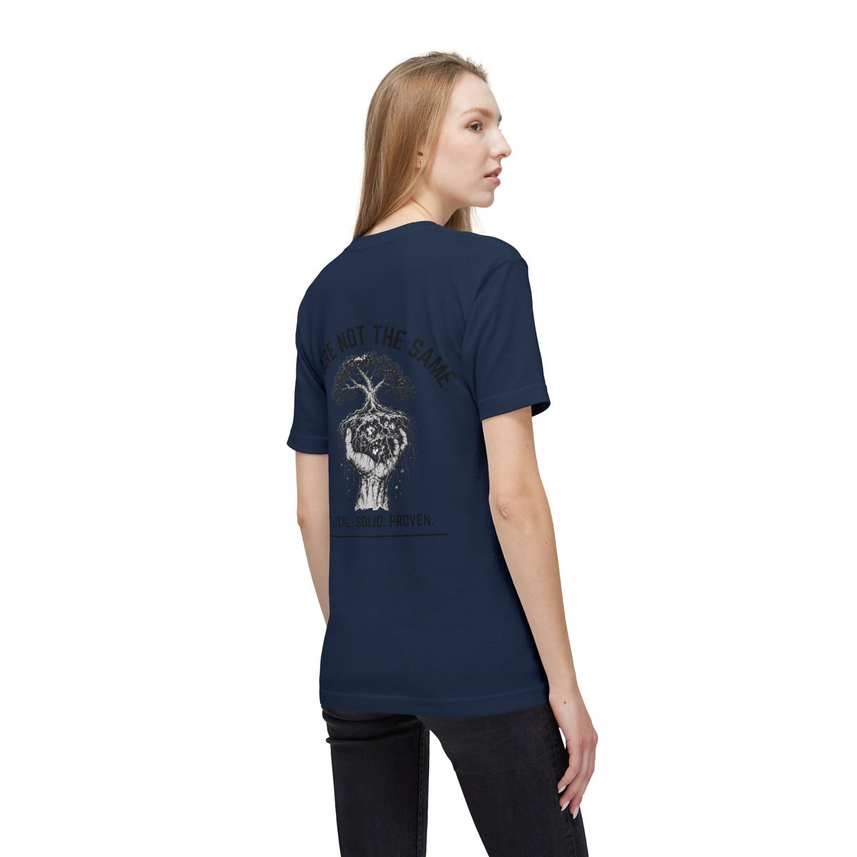 LSP US CO. — Built By Hard Work / We Are Not The Same Graphic — Bayside 5040 Midweight Tee - MADE IN USA