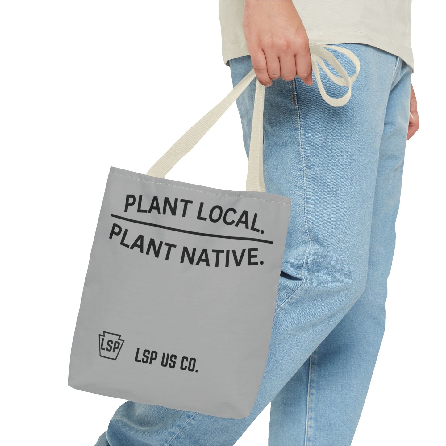 LSP US CO Plant Local Plant Native Tote Bag - Tree-Ring Graphic Eco Shopper