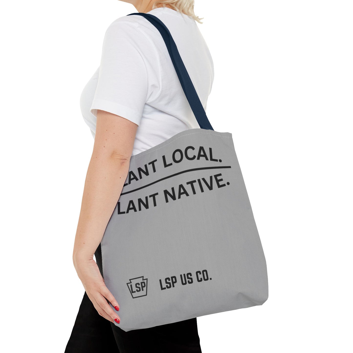 LSP US CO Plant Local Plant Native Tote Bag - Tree-Ring Graphic Eco Shopper