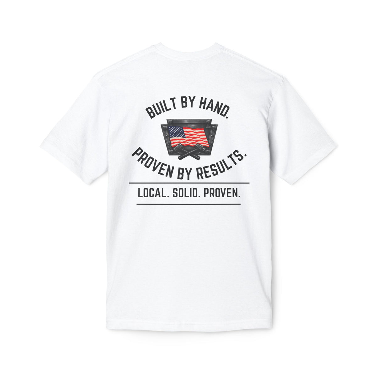 LSP US CO Built By Hand T-Shirt — "Local. Solid. Proven." American Workwear