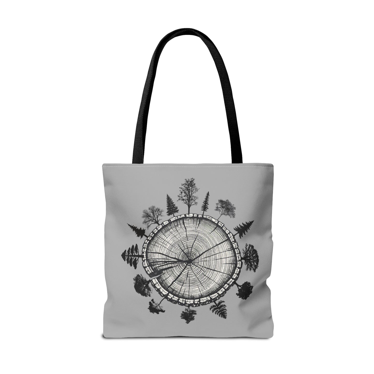 LSP US CO Plant Local Plant Native Tote Bag - Tree-Ring Graphic Eco Shopper
