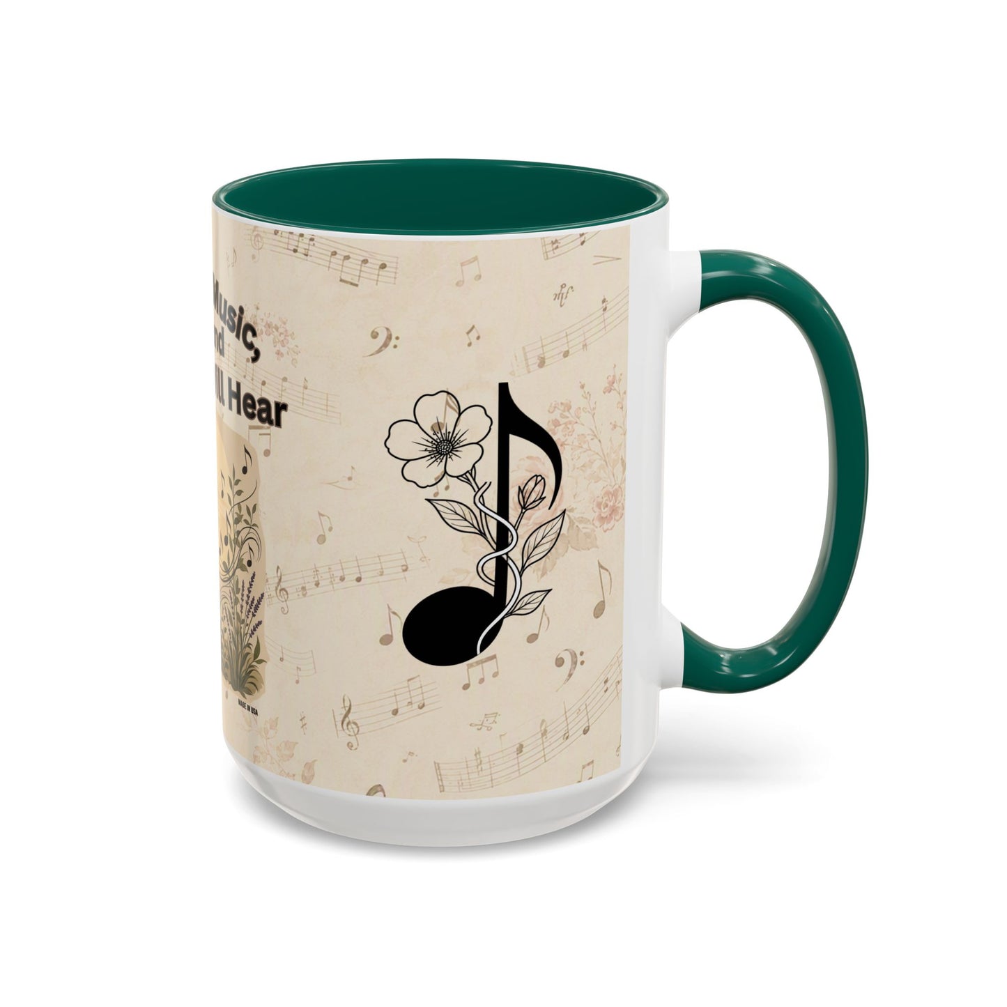 Bridget - Nature’s Music Floral Note Mug — Natures Music, Look and You Will Hear 15oz