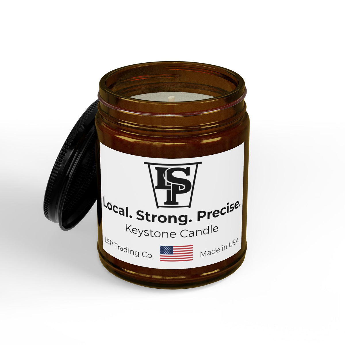 LSP Keystone Candle — Hand‑Poured Soy, Made in USA 4oz & 9oz - Amber
