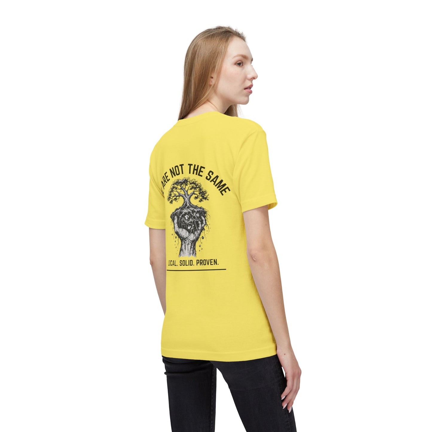 LSP US CO. — Built By Hard Work / We Are Not The Same Graphic — Bayside 5040 Midweight Tee - MADE IN USA