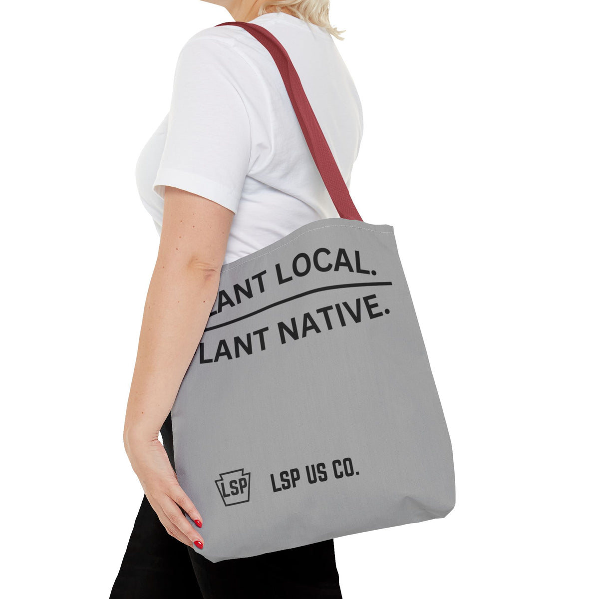 LSP US CO Plant Local Plant Native Tote Bag - Tree-Ring Graphic Eco Shopper