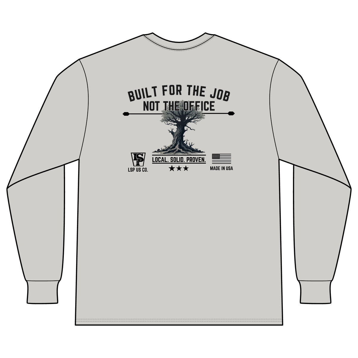 LSP US CO Built For The Job Long Sleeve Pocket Tee — Made in USA
