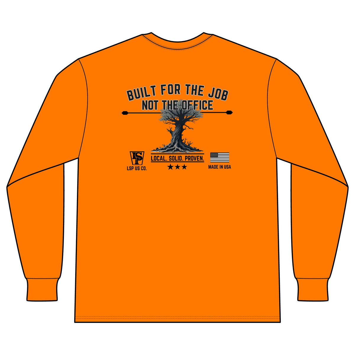 LSP US CO Built For The Job Long Sleeve Pocket Tee — Made in USA