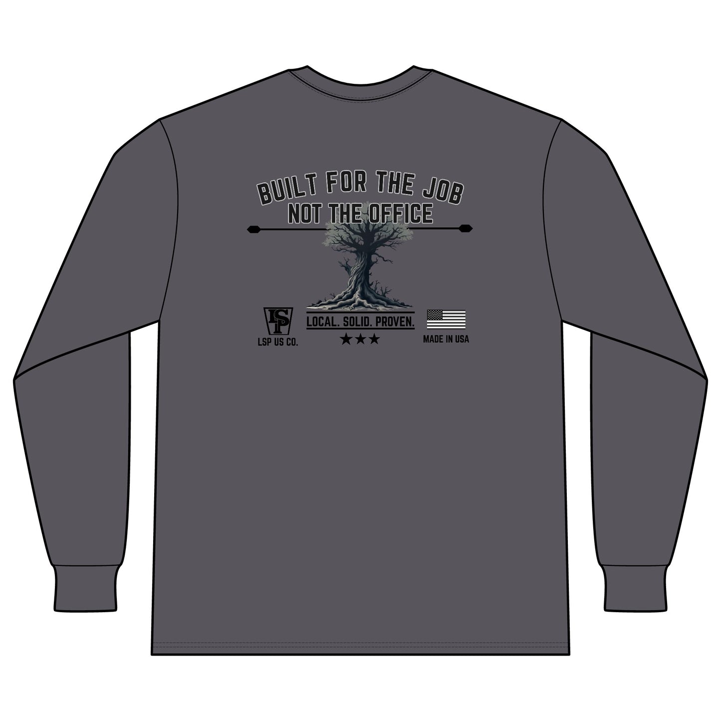 LSP US CO Built For The Job Long Sleeve Pocket Tee — Made in USA