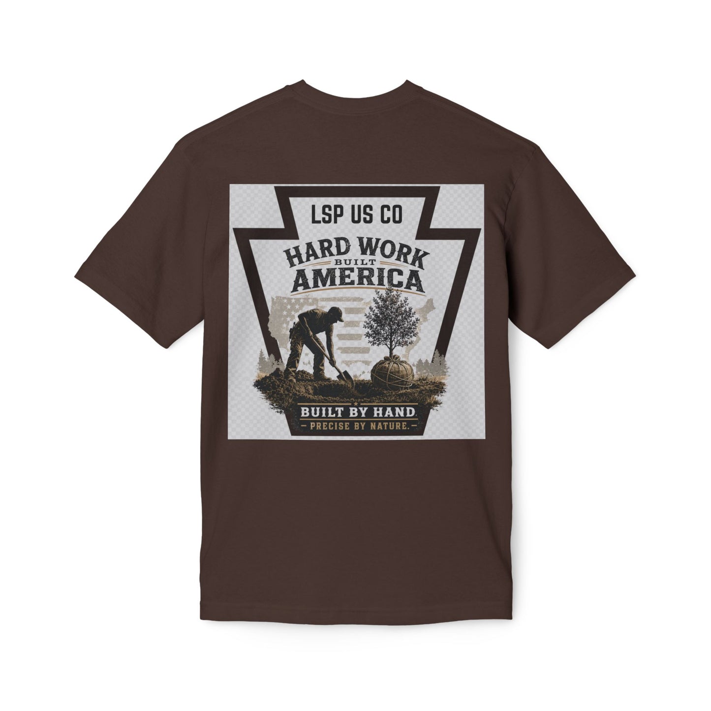 Hard Work America T-Shirt — Built by Hand Patriotic Workwear - Made in USA