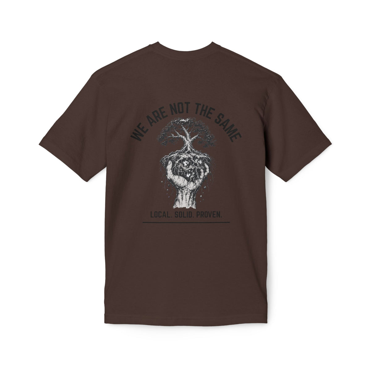 LSP US CO. — Built By Hard Work / We Are Not The Same Graphic — Bayside 5040 Midweight Tee - MADE IN USA