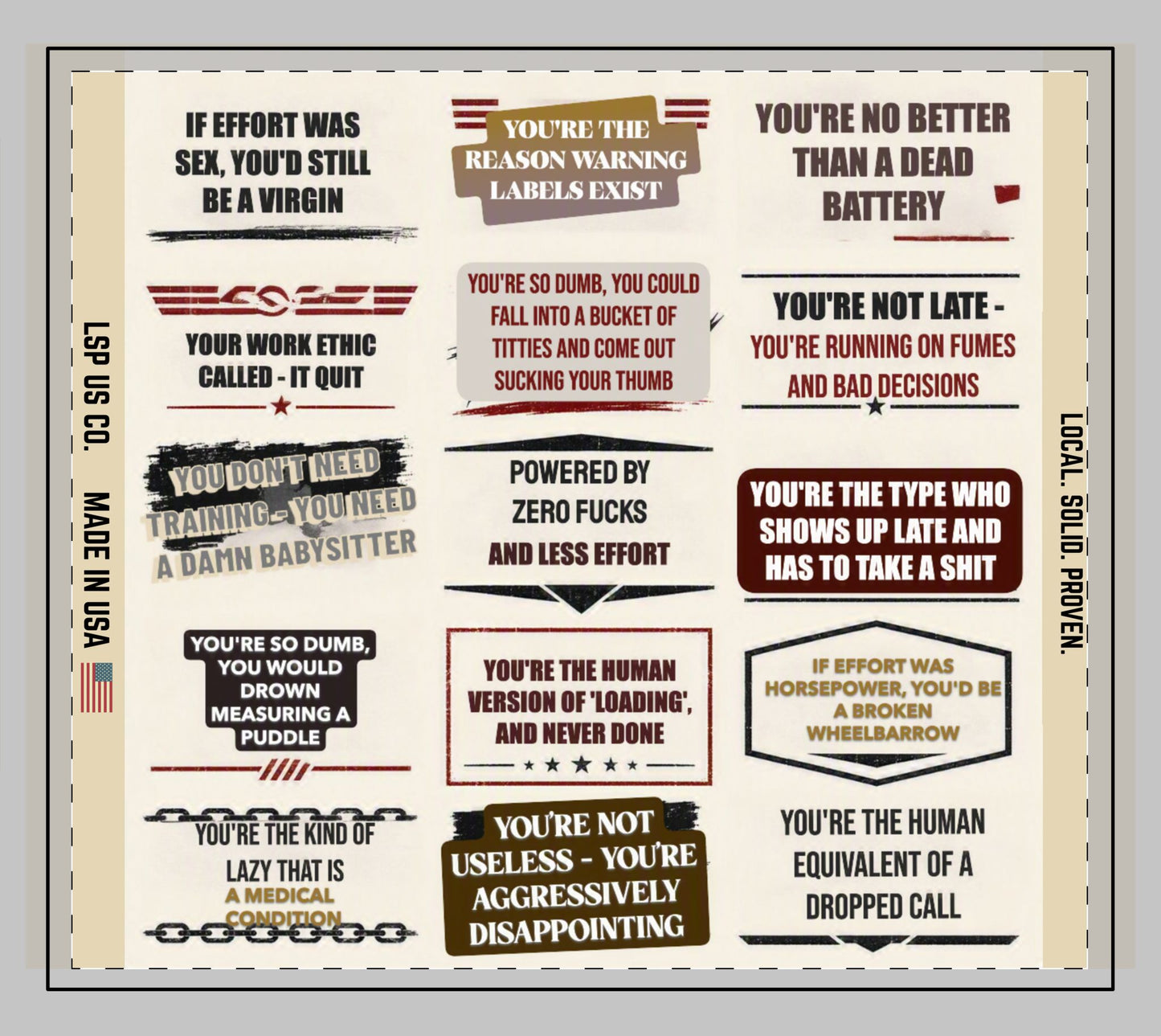 LSP DESK MAT 18X12 - Work Phrases -#16-30 Adult Phrases