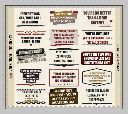 LSP DESK MAT 18X12 - Work Phrases -#16-30 Adult Phrases