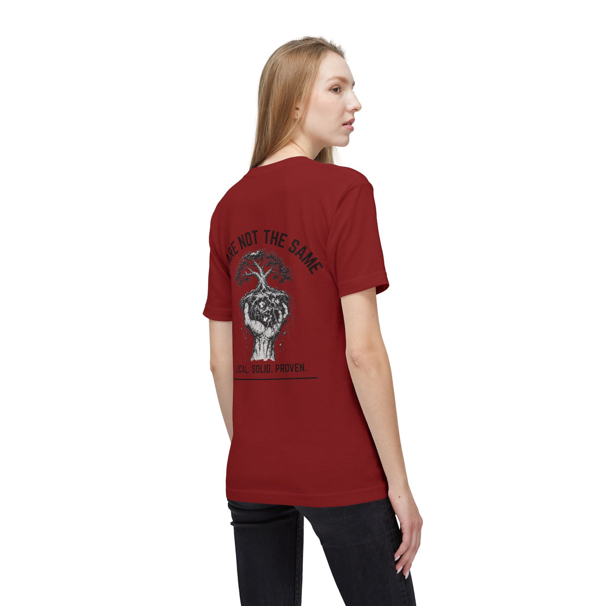 LSP US CO. — Built By Hard Work / We Are Not The Same Graphic — Bayside 5040 Midweight Tee - MADE IN USA