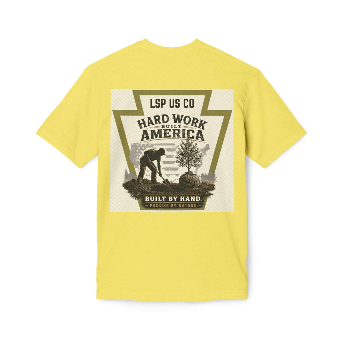 Hard Work America T-Shirt — Built by Hand Patriotic Workwear - Made in USA