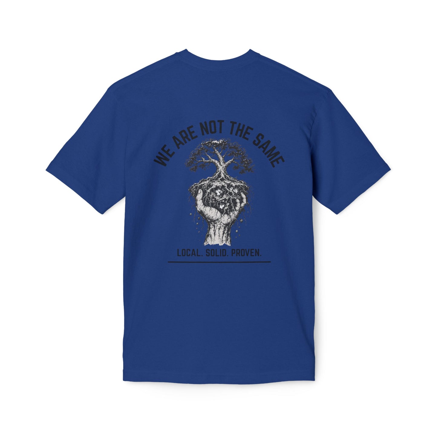 LSP US CO. — Built By Hard Work / We Are Not The Same Graphic — Bayside 5040 Midweight Tee - MADE IN USA