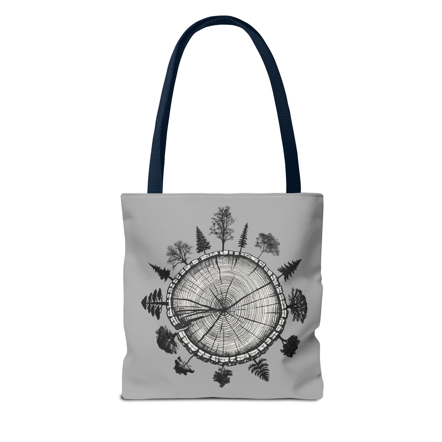 LSP US CO Plant Local Plant Native Tote Bag - Tree-Ring Graphic Eco Shopper