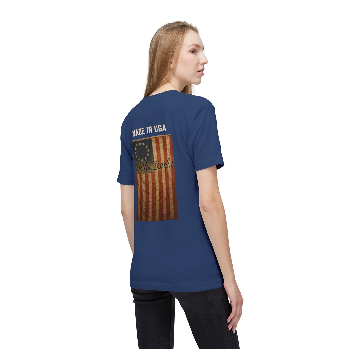 LSP US CO Made in USA T-Shirt — Vintage Betsy Ross Flag "We the People" Patriotic Tee