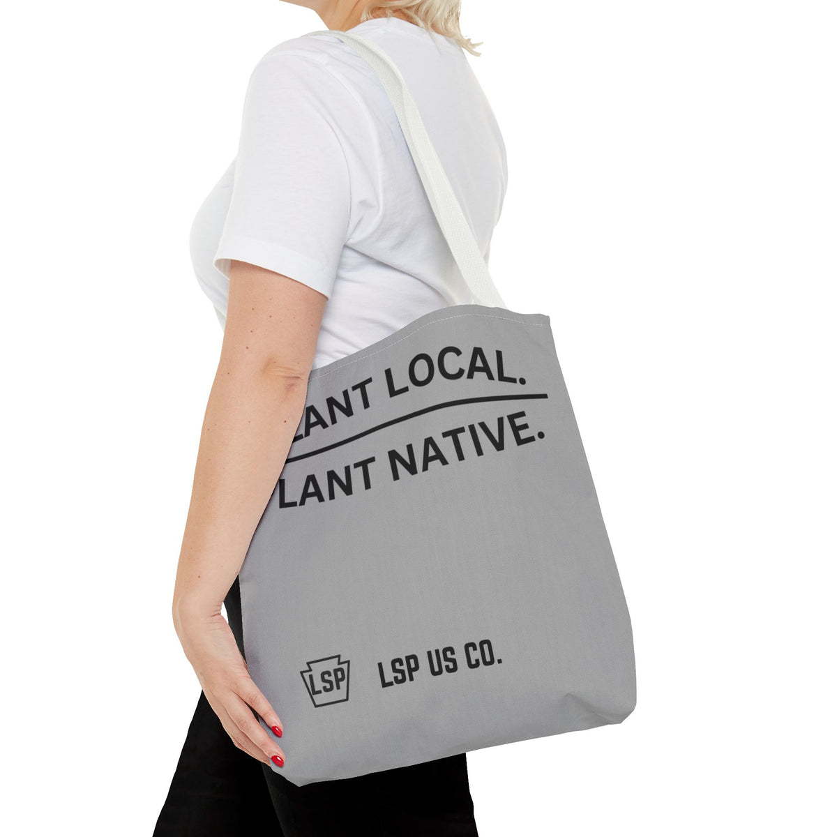 LSP US CO Plant Local Plant Native Tote Bag - Tree-Ring Graphic Eco Shopper