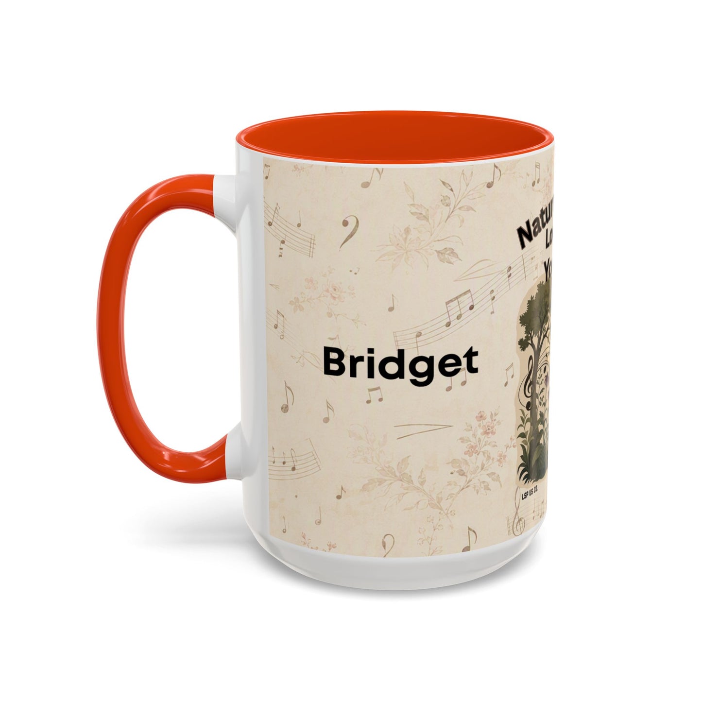 Bridget - Nature’s Music Floral Note Mug — Natures Music, Look and You Will Hear 15oz