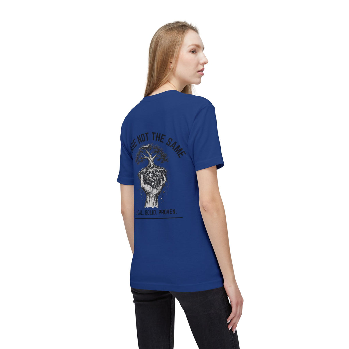 LSP US CO. — Built By Hard Work / We Are Not The Same Graphic — Bayside 5040 Midweight Tee - MADE IN USA