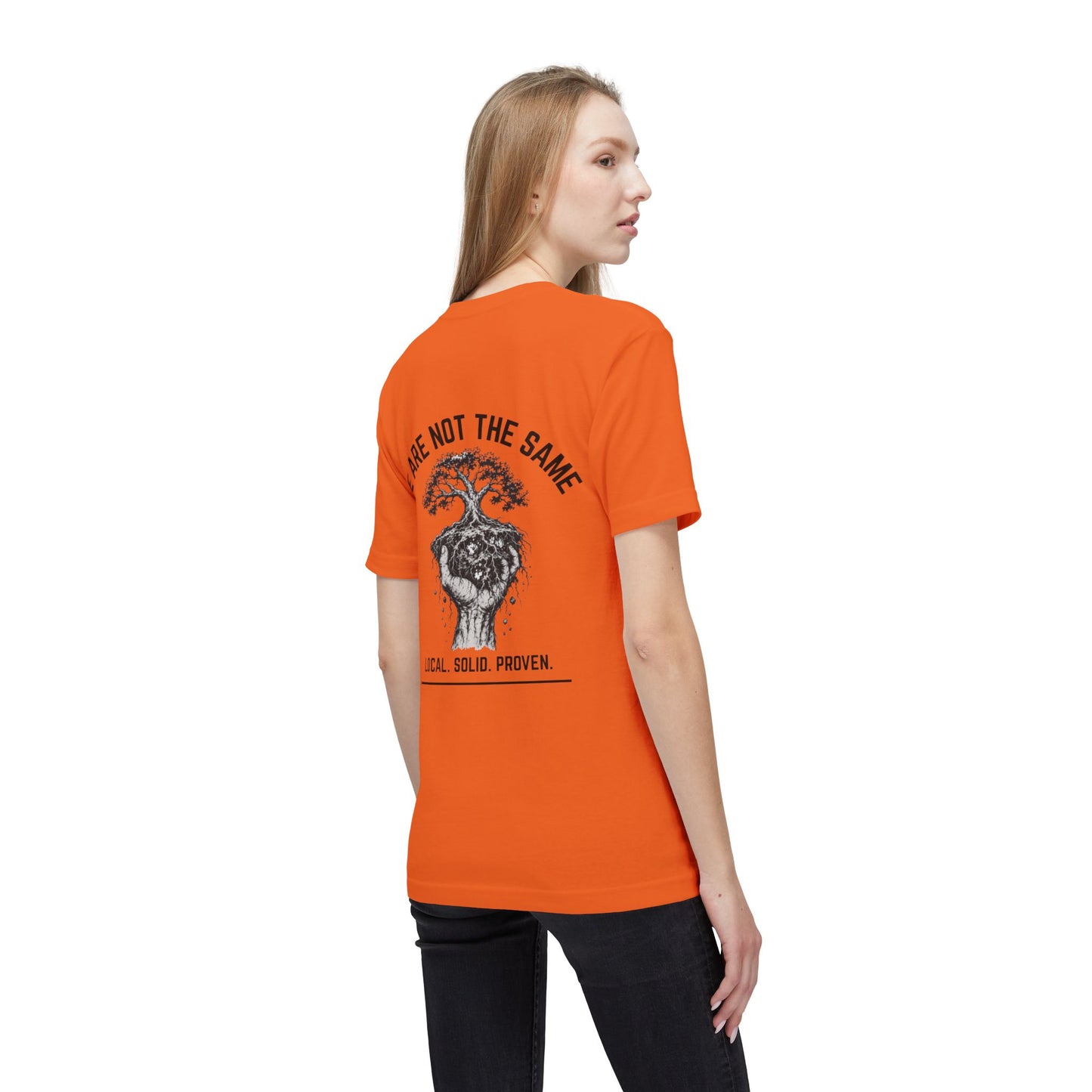LSP US CO. — Built By Hard Work / We Are Not The Same Graphic — Bayside 5040 Midweight Tee - MADE IN USA