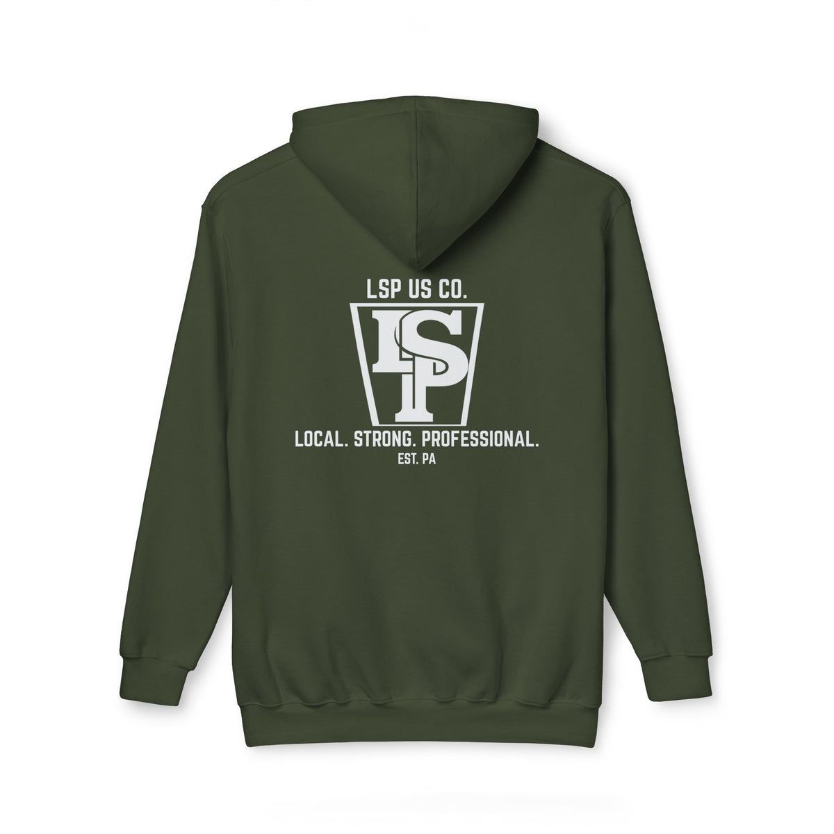 Local Strong Professional Hoodie — 'Local. Strong. Professional. EST. PA' Logo Hooded Sweatshirt