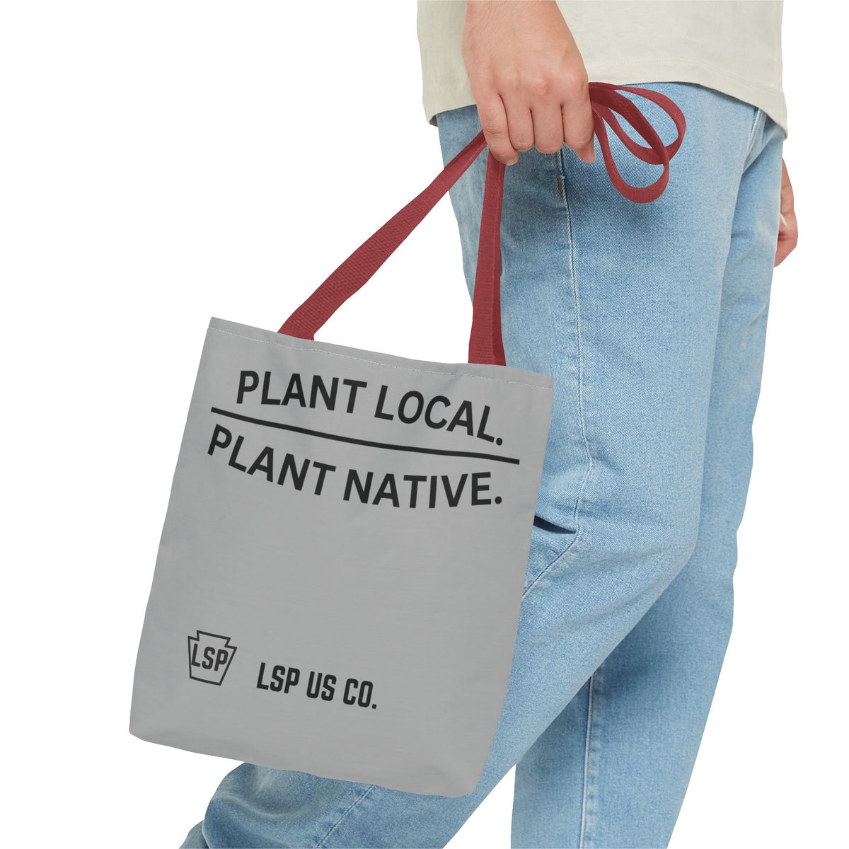 LSP US CO Plant Local Plant Native Tote Bag - Tree-Ring Graphic Eco Shopper