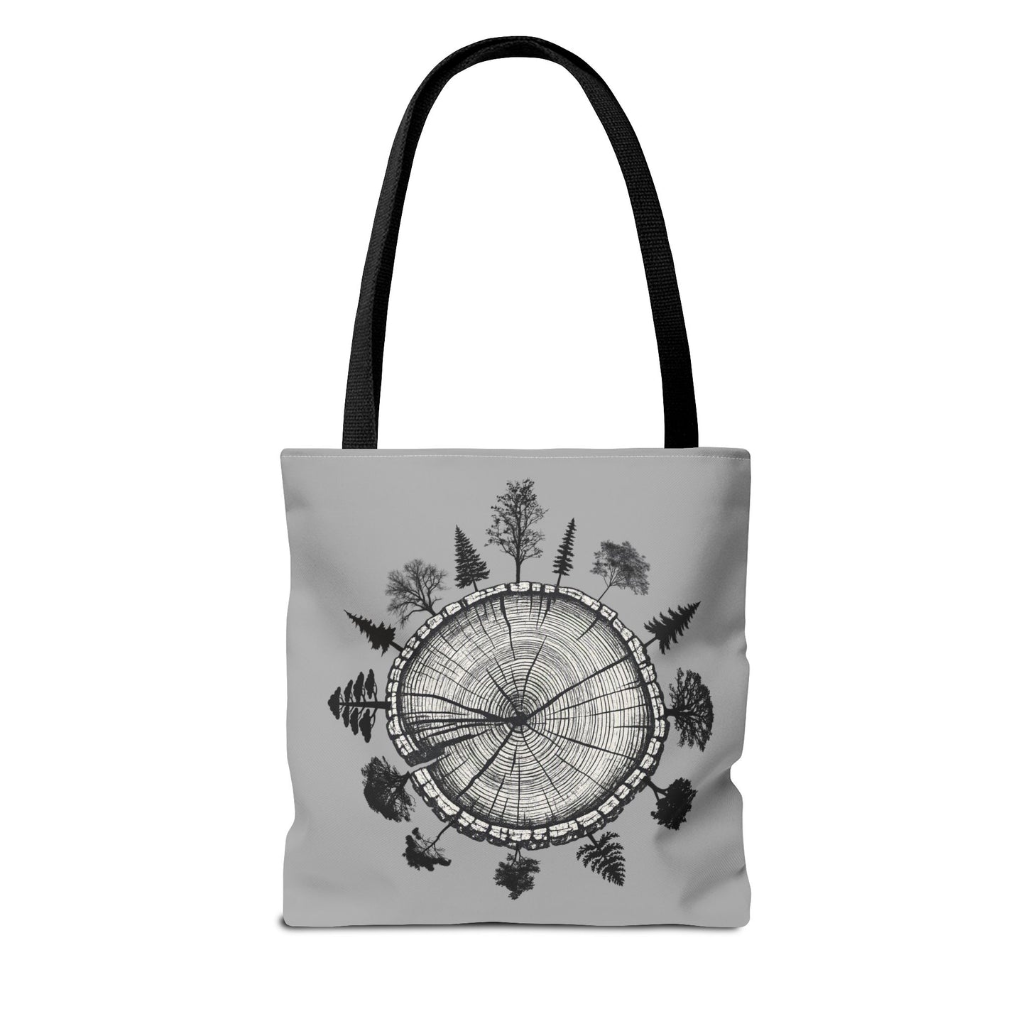 LSP US CO Plant Local Plant Native Tote Bag - Tree-Ring Graphic Eco Shopper