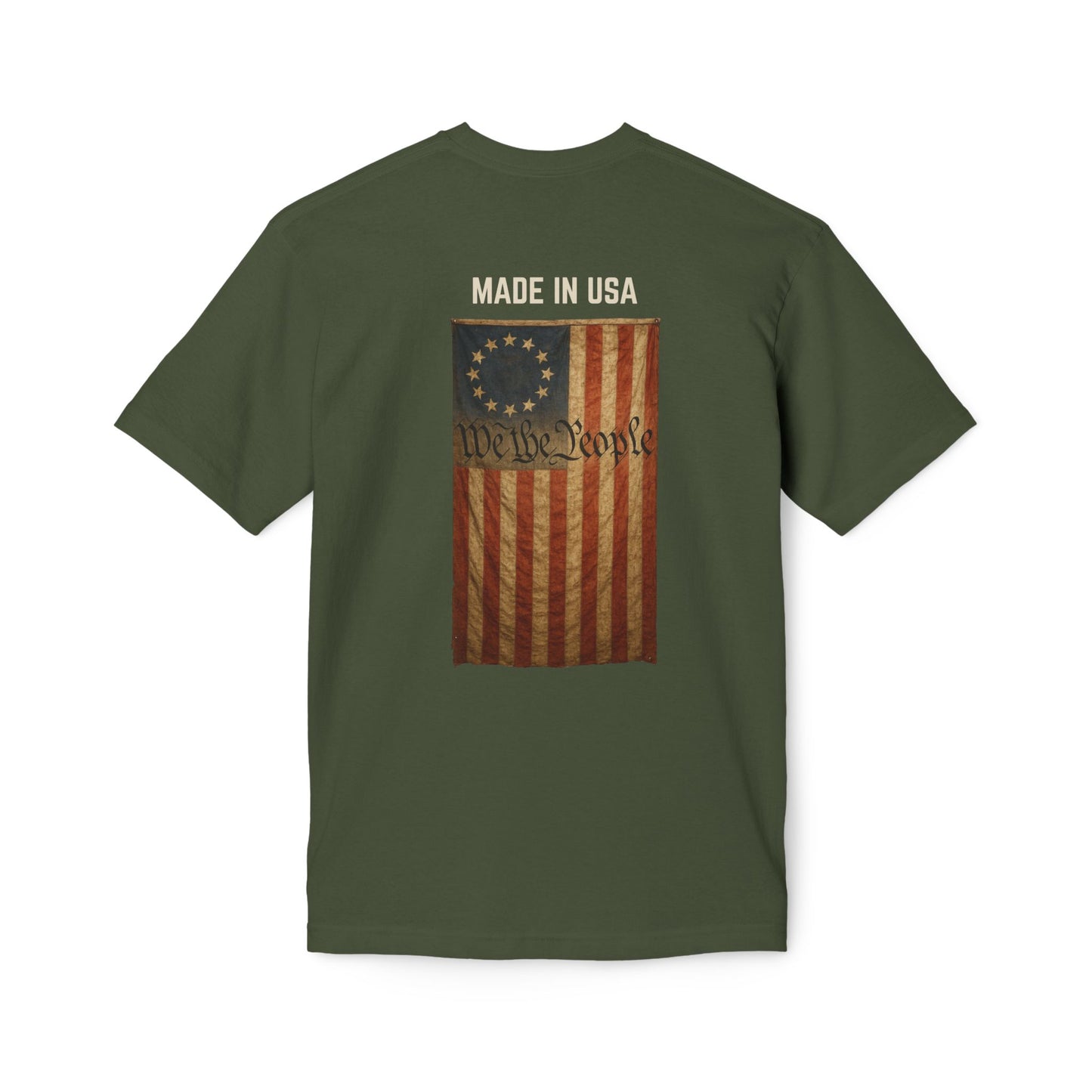 LSP US CO Made in USA T-Shirt — Vintage Betsy Ross Flag "We the People" Patriotic Tee