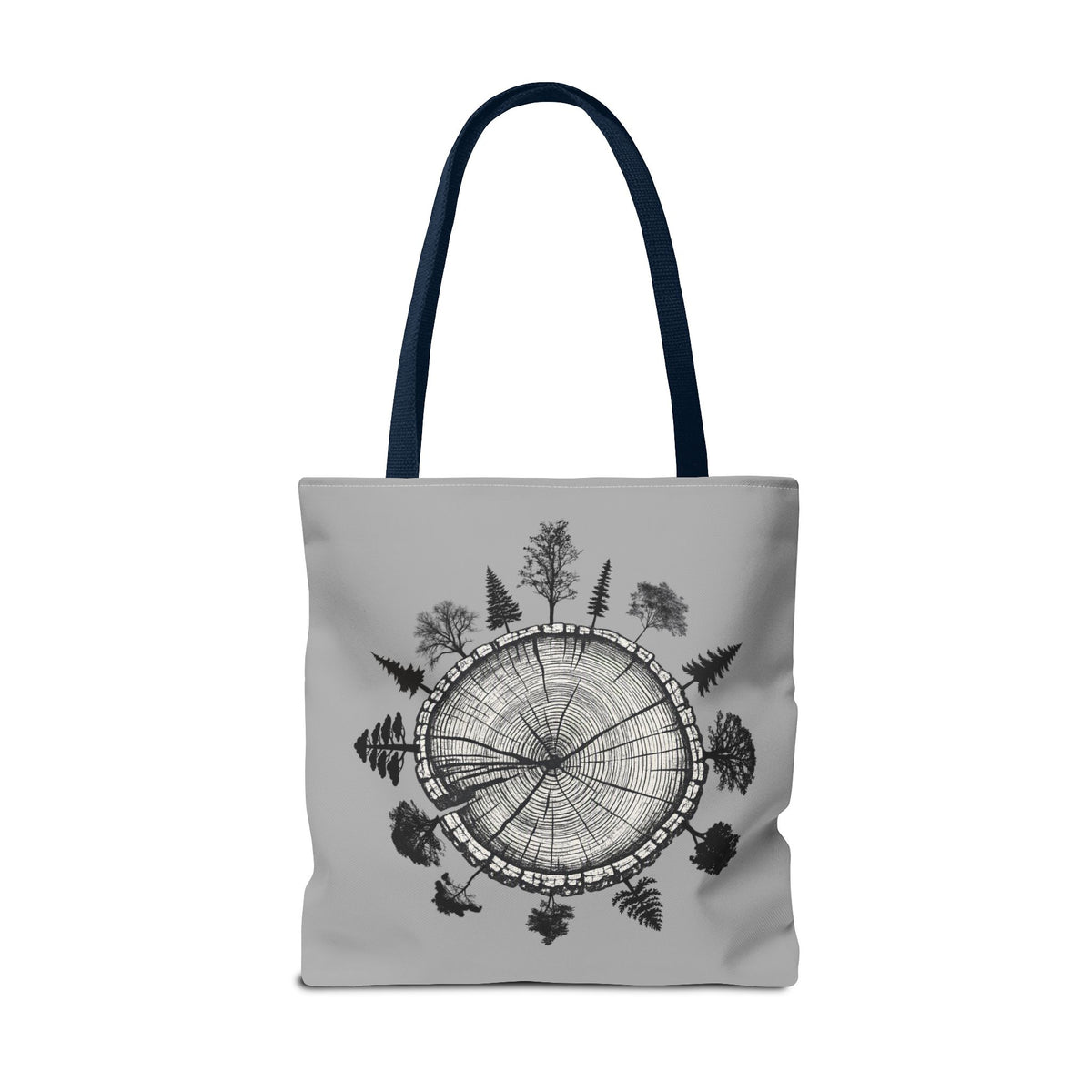 LSP US CO Plant Local Plant Native Tote Bag - Tree-Ring Graphic Eco Shopper