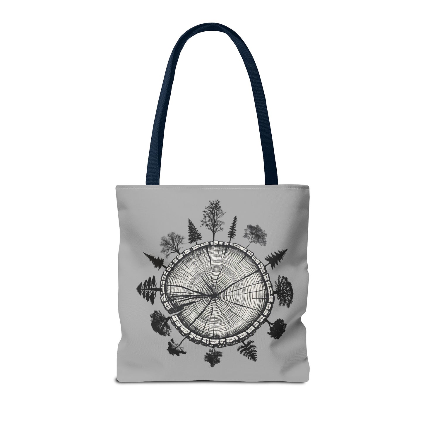 LSP US CO Plant Local Plant Native Tote Bag - Tree-Ring Graphic Eco Shopper