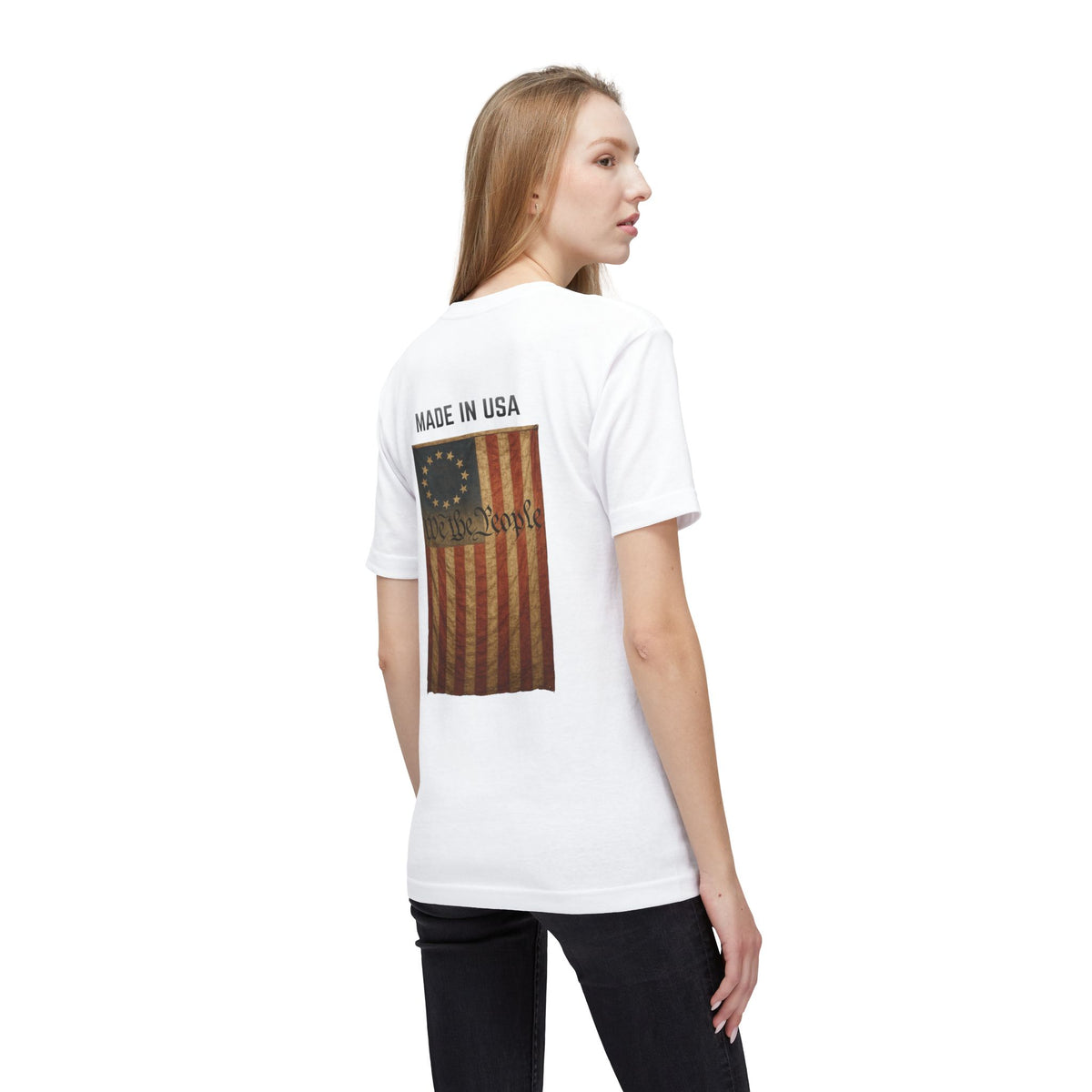 LSP US CO Made in USA Vintage Betsy Ross Flag T-Shirt — "We the People" Patriotic Tee