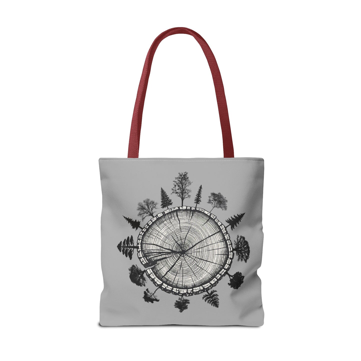 LSP US CO Plant Local Plant Native Tote Bag - Tree-Ring Graphic Eco Shopper