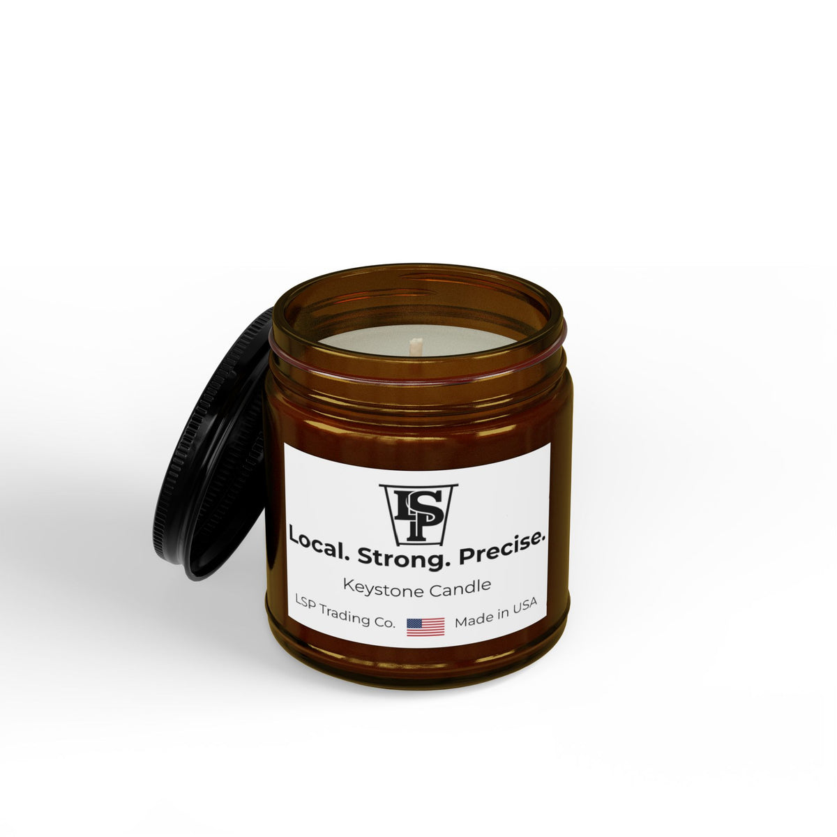 LSP Keystone Candle — Hand‑Poured Soy, Made in USA 4oz & 9oz - Amber